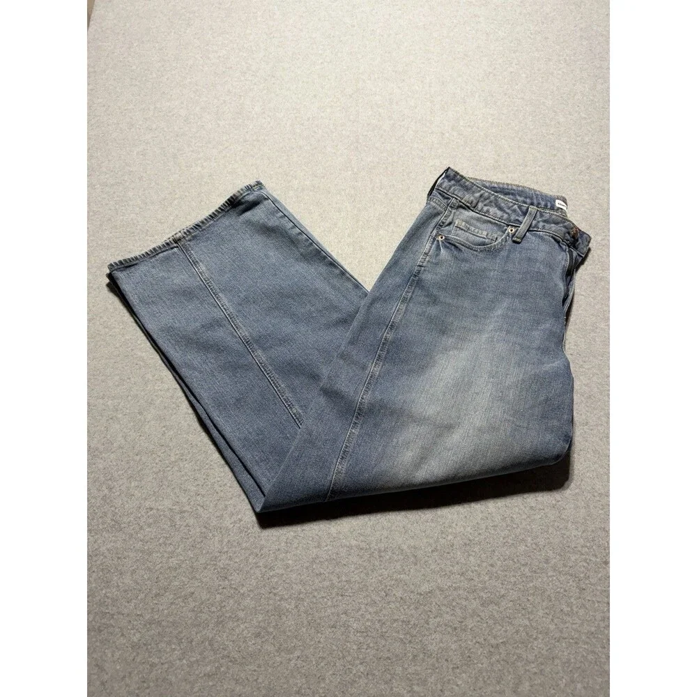 NWT Sonoma Women’s Mid Rise Wide Leg Jeans Size 14 Extended Sizes Denim